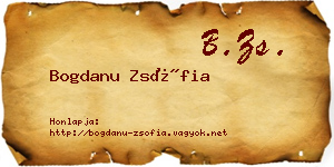 Bogdanu Zsófia névjegykártya
